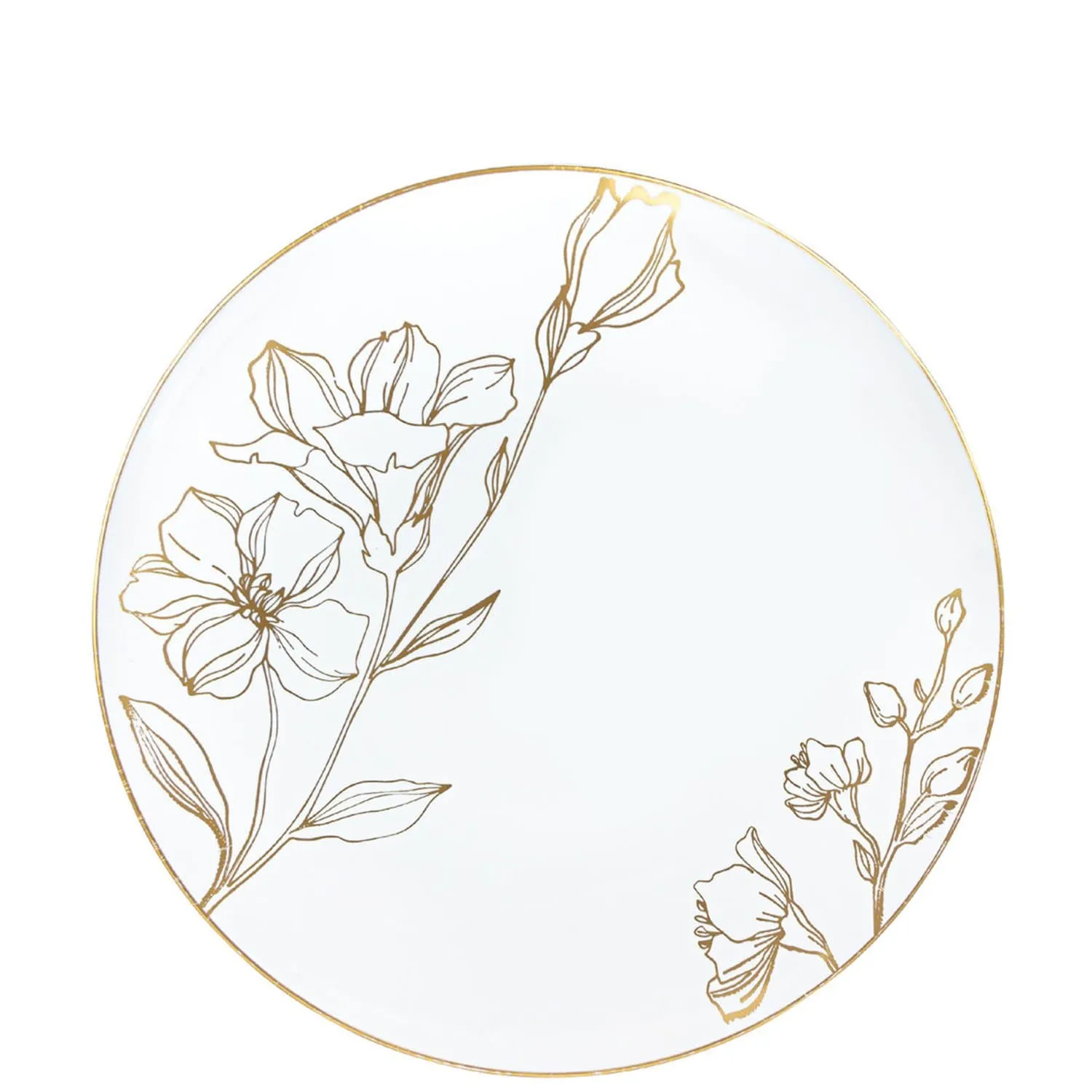 Antique Gold Floral Dinner Plates 7.5″