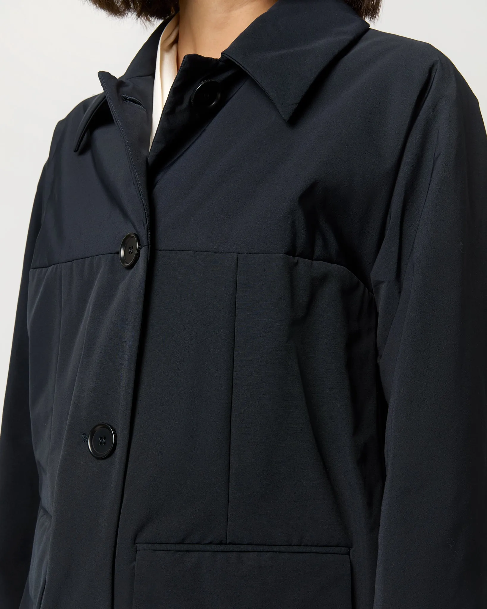 Aveline Coat in Navy Blue