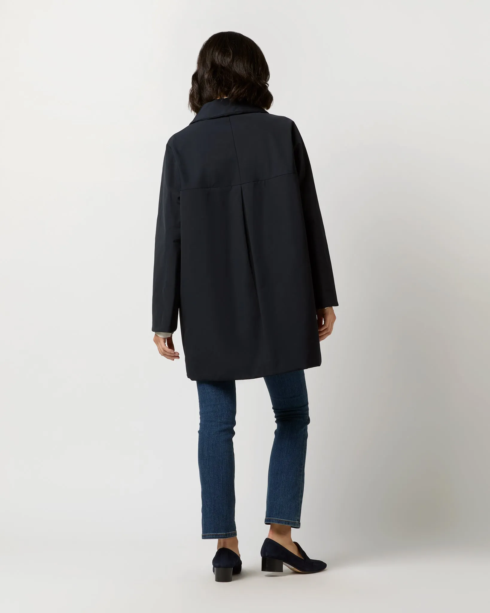 Aveline Coat in Navy Blue