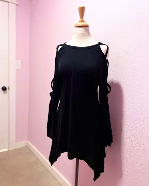 Black Top W/ Criss Cross Long Sleeve