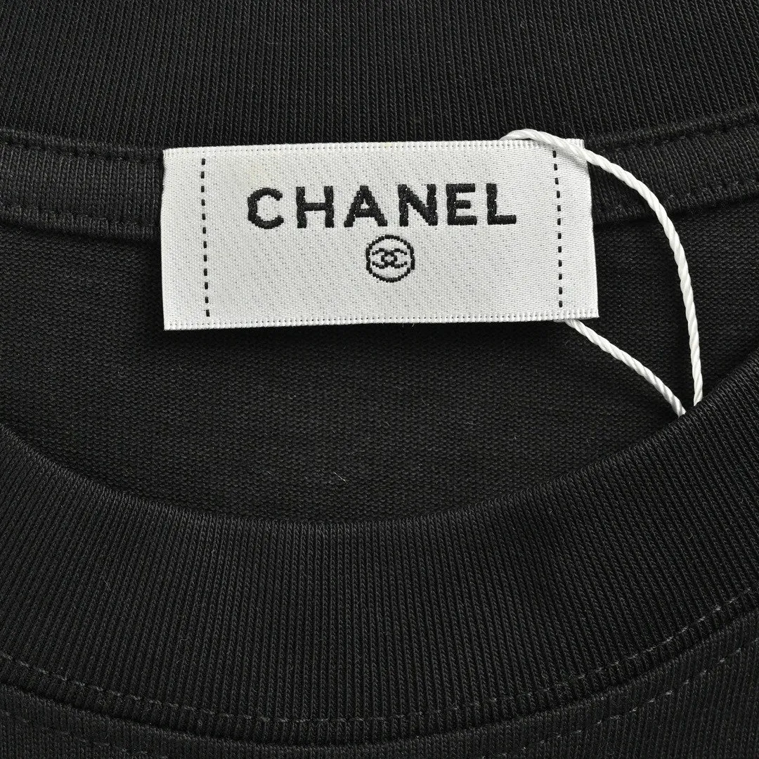 Chanel Signature Logo Black T-Shirt