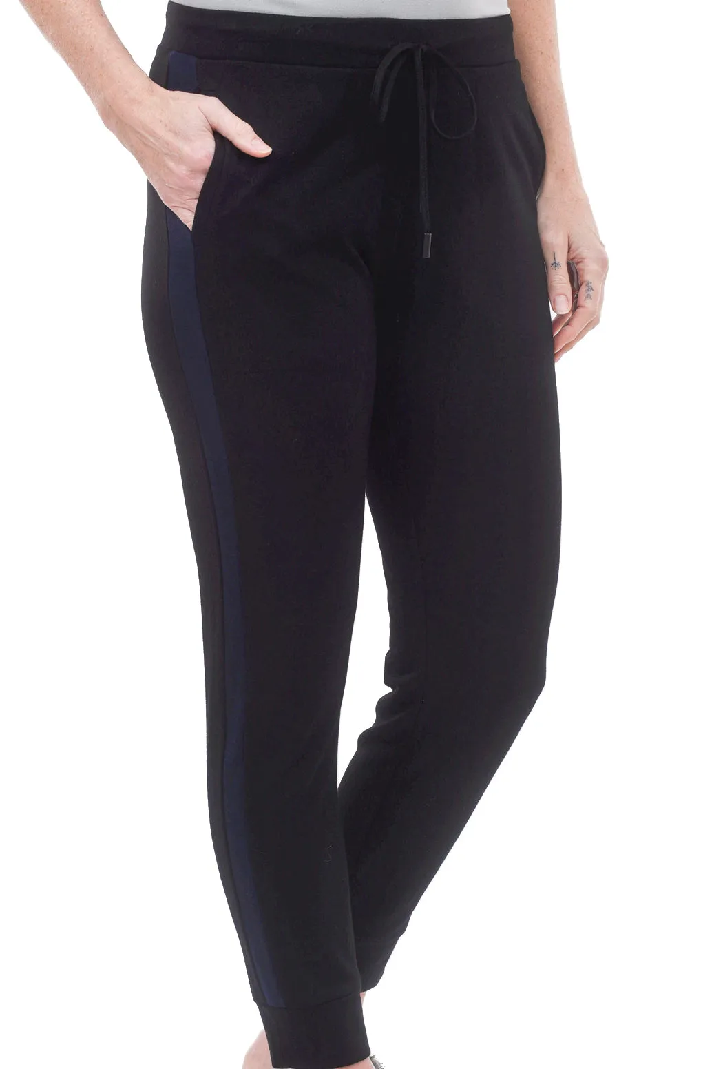 Color-Blocked Joggers, Black/Navy