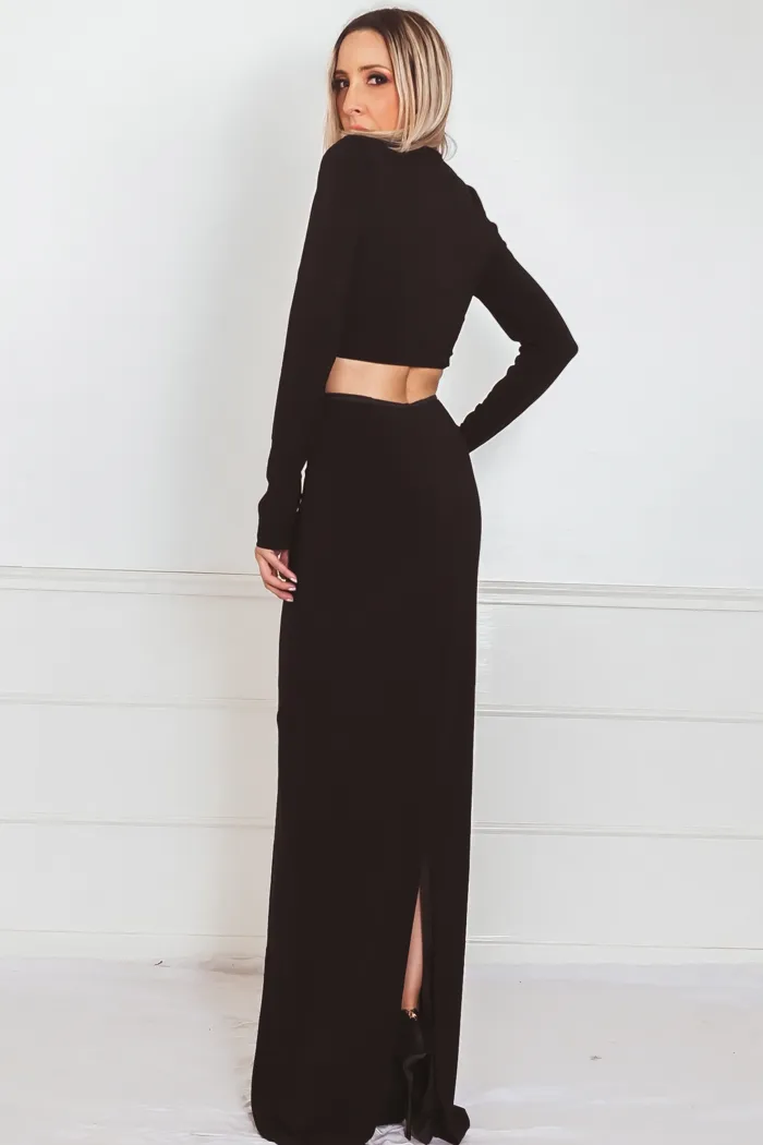 Elegant Two-Piece Set - Black