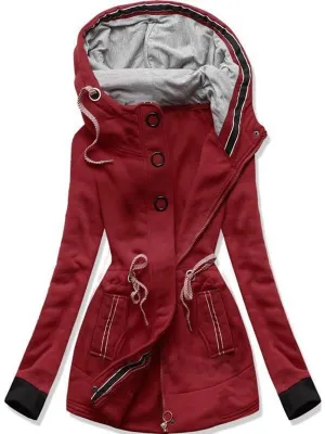 Fashion Casual Warm Zipper Hooded Jacket