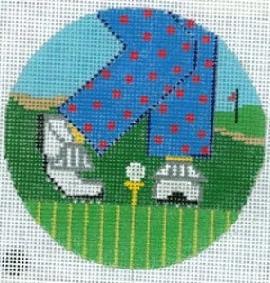 Golf Feet Man Polka Dot Canvas