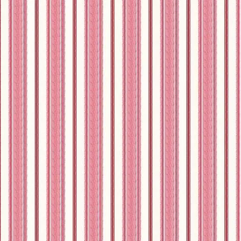 Heacham Stripe Cranberry Curtain Fabric