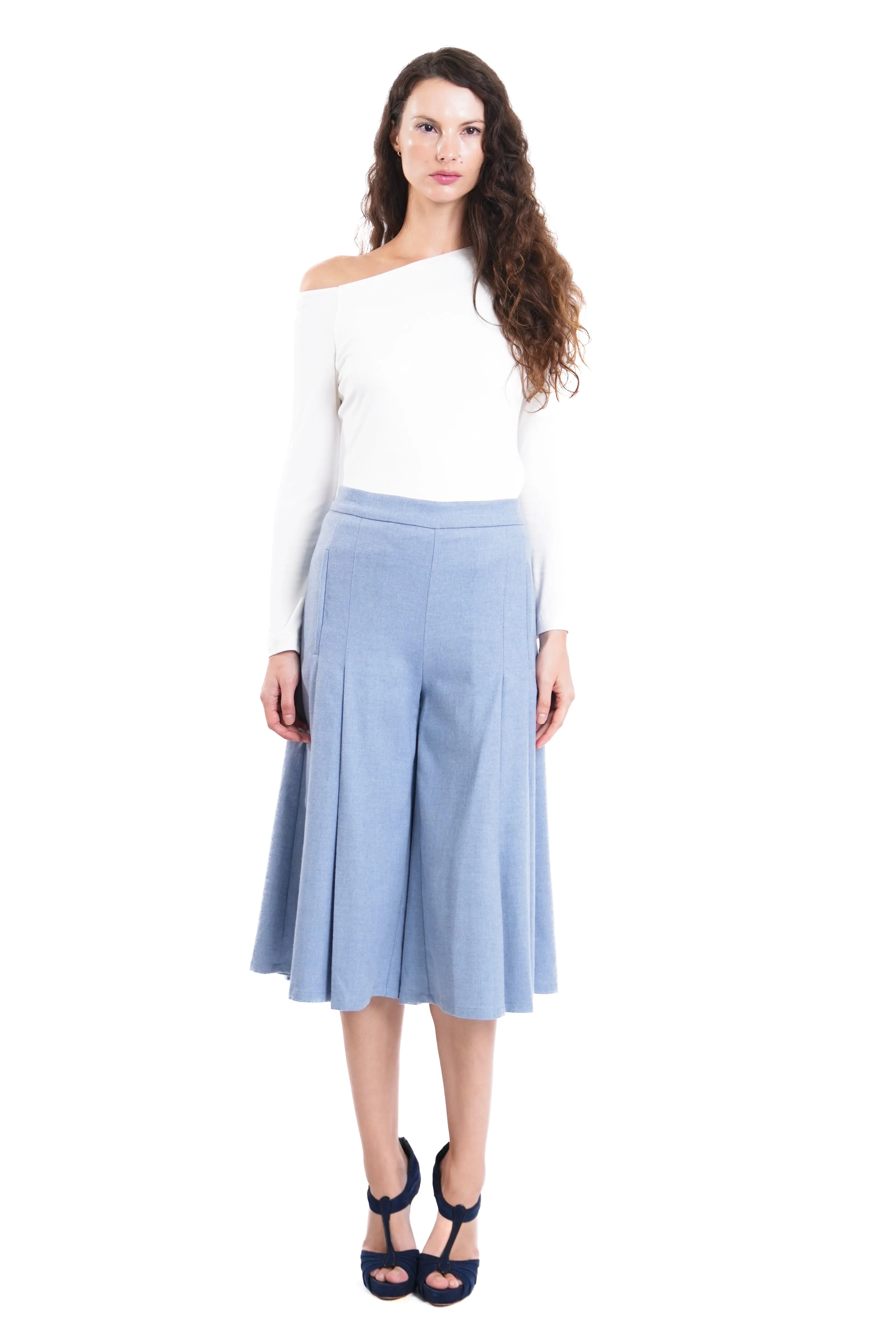 Mazzy Wool Suiting Culotte (Long Version)