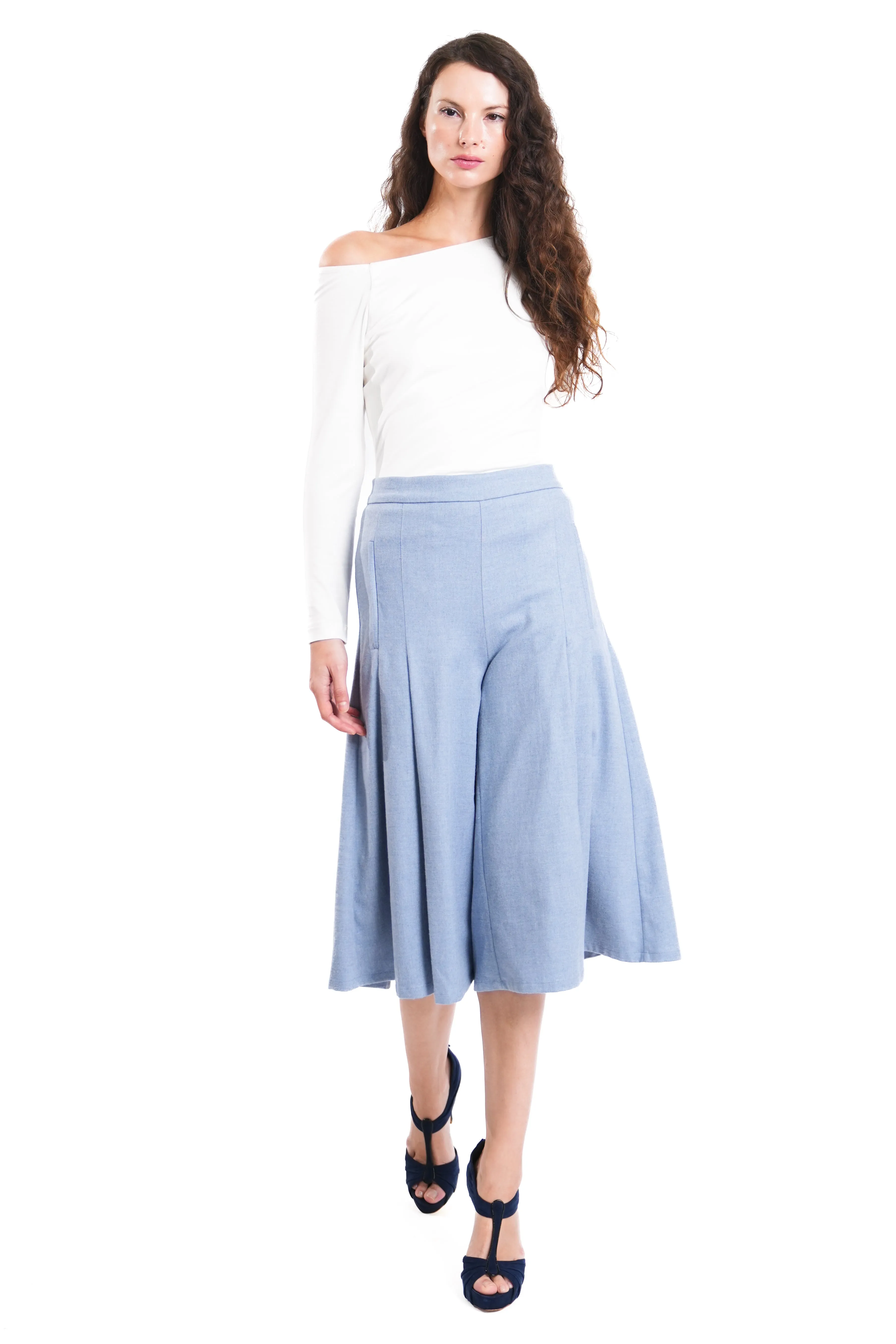 Mazzy Wool Suiting Culotte (Long Version)