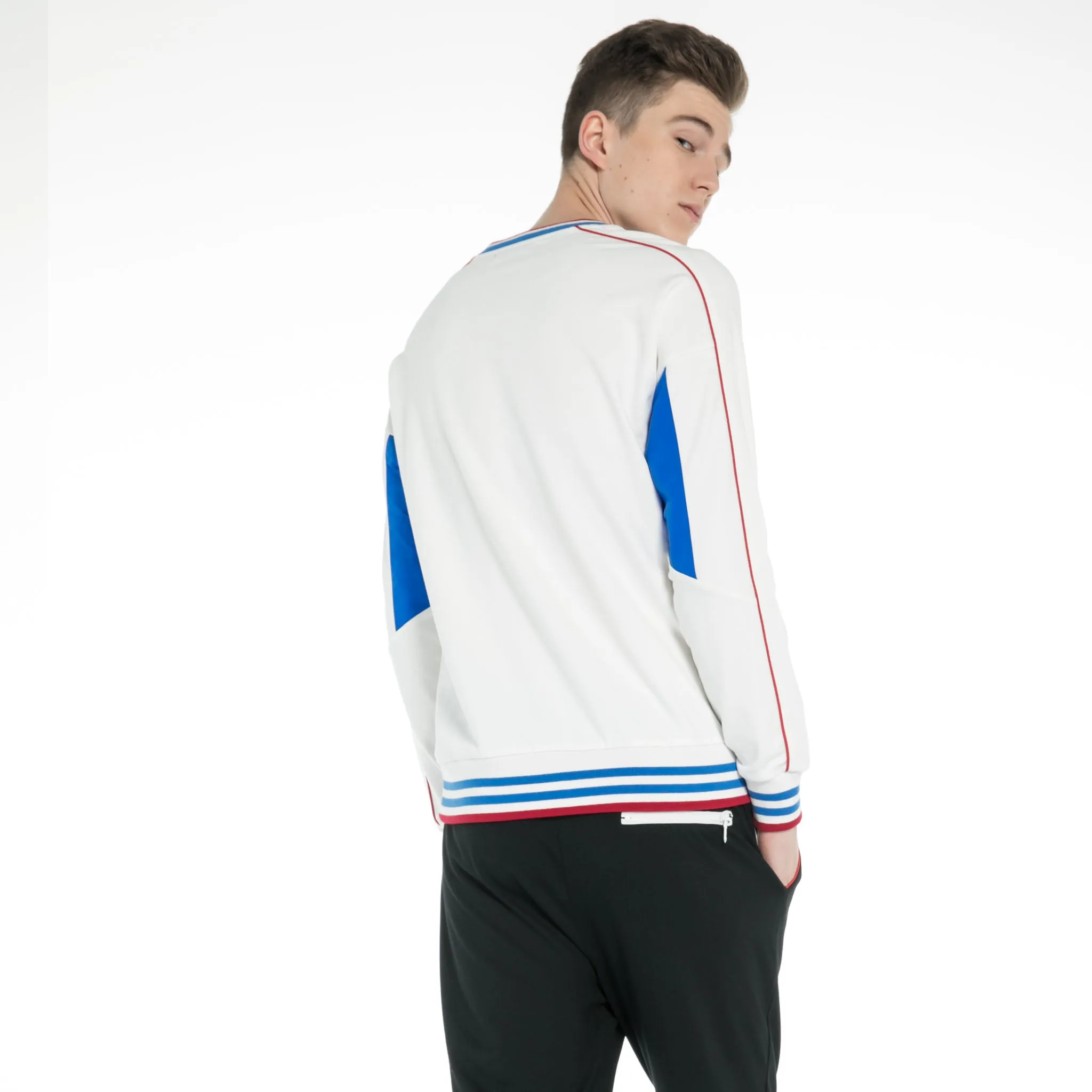 Mens Sports Contrast Multi-Color Jumper