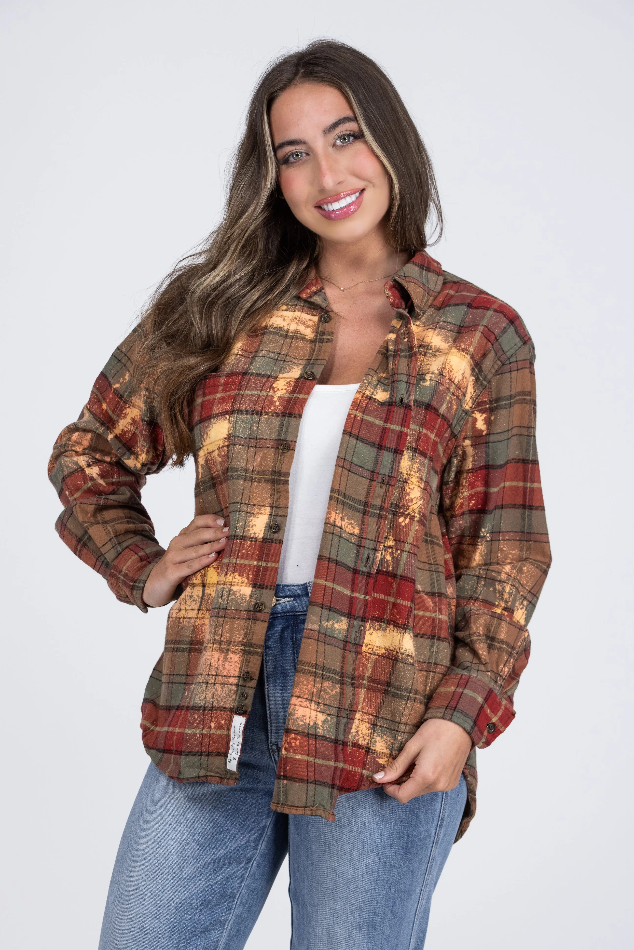 Next One Up Flannel Long Sleeve Top