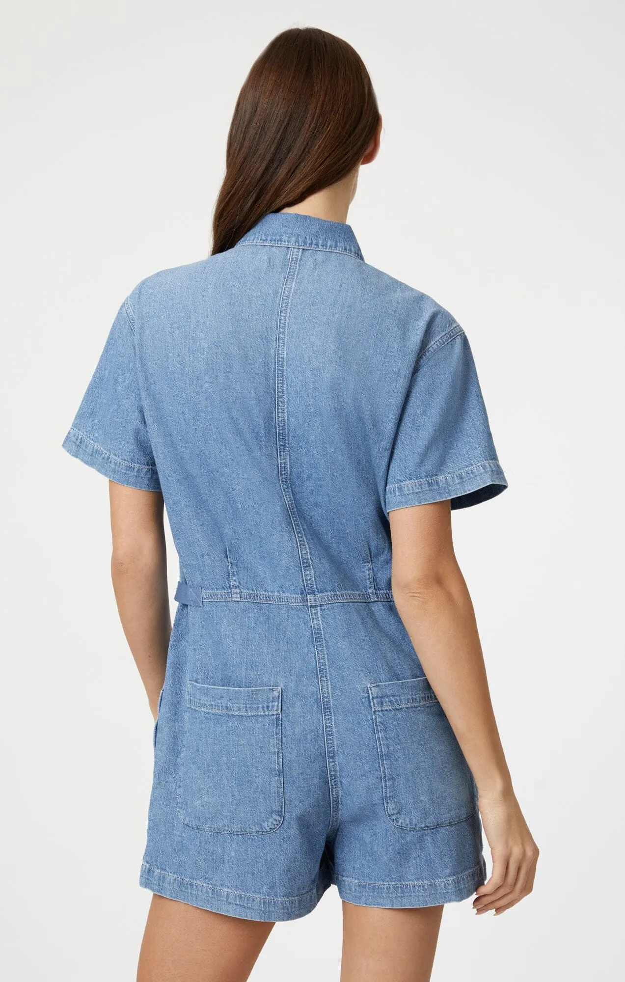 NOREEN ROMPER IN MID DENIM