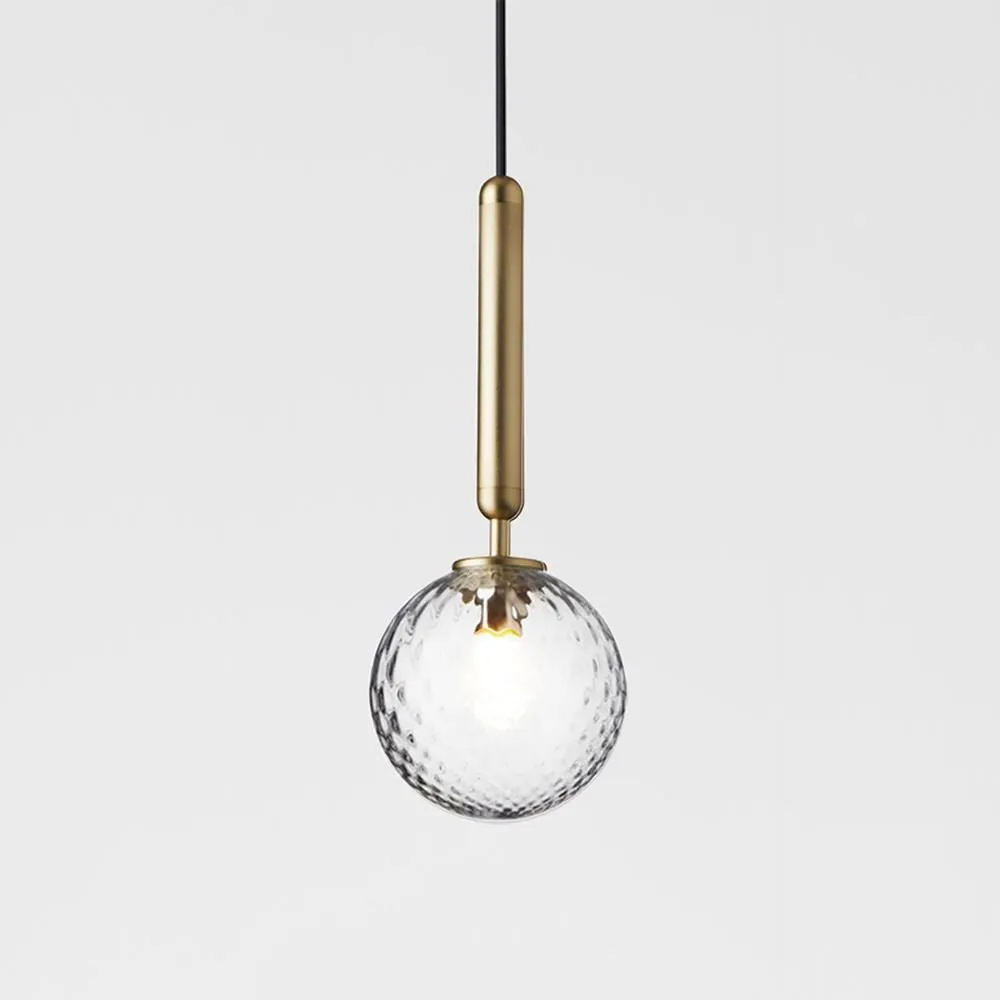 Outlet Miira pendant light, Small, Brass / optic clear