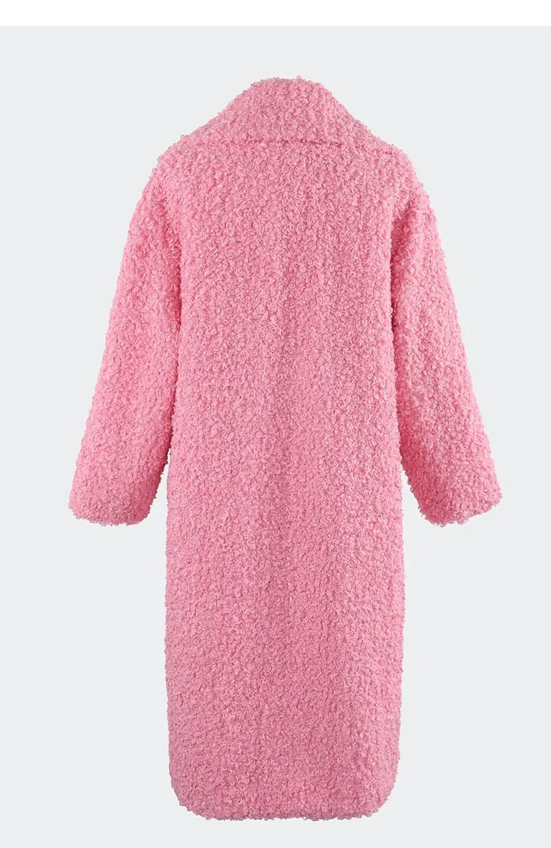 Pre Order:  Pink Fuzzy Faux Fur Jacket