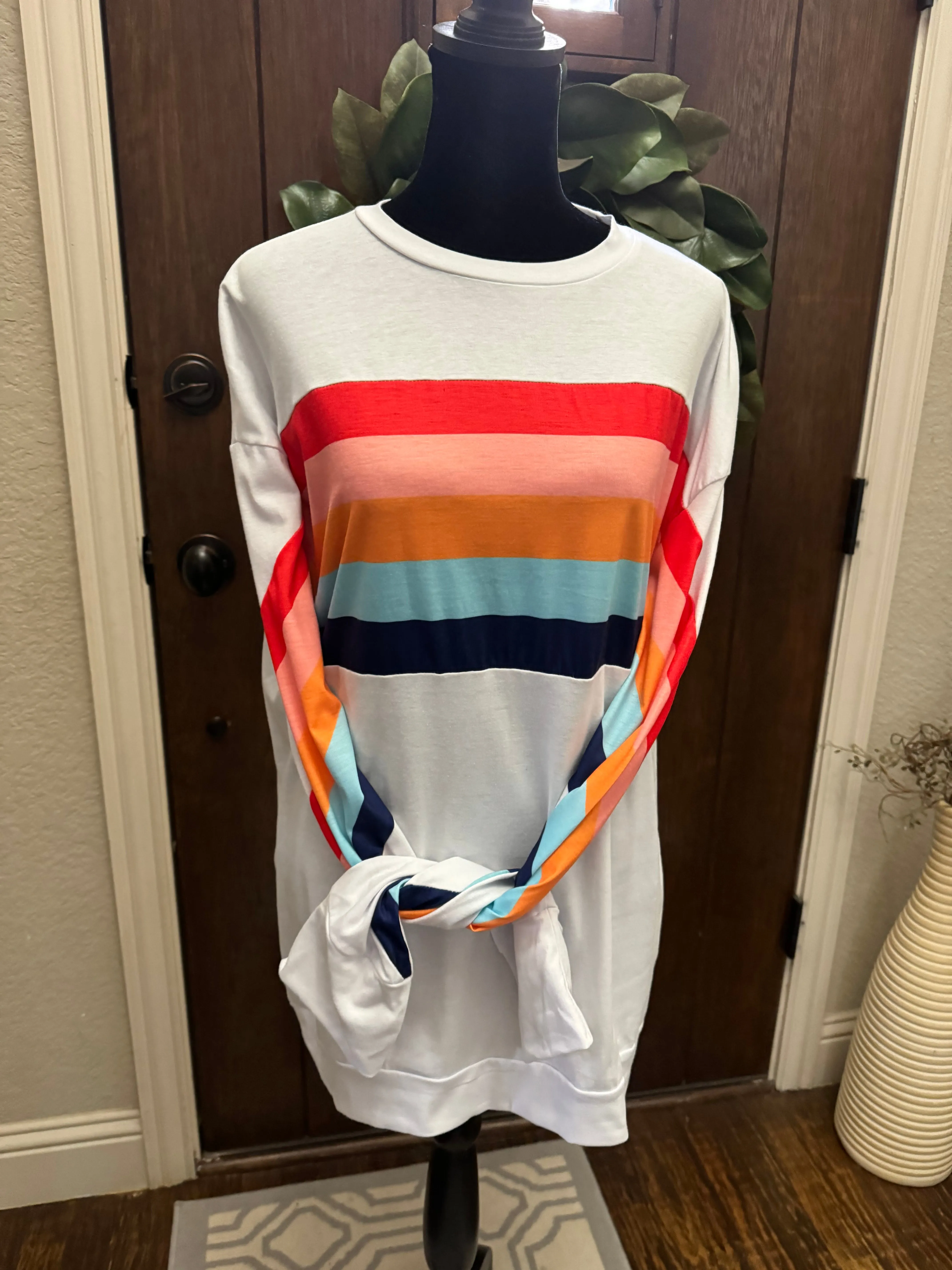 Rainbow Ribbon Stripe Top