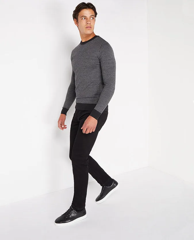 Slim Fit Merino Wool-Blend Crew Neck Sweater