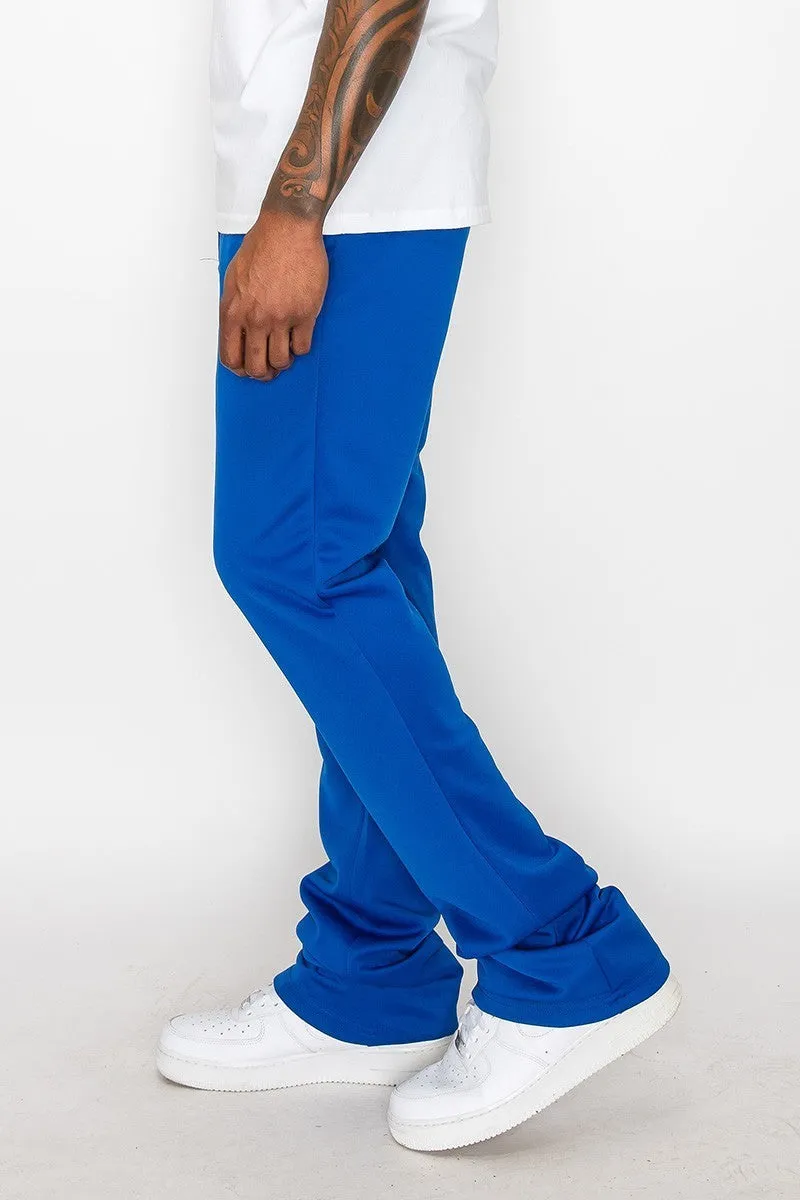 Solid Flare Stacked Men's Track Pants