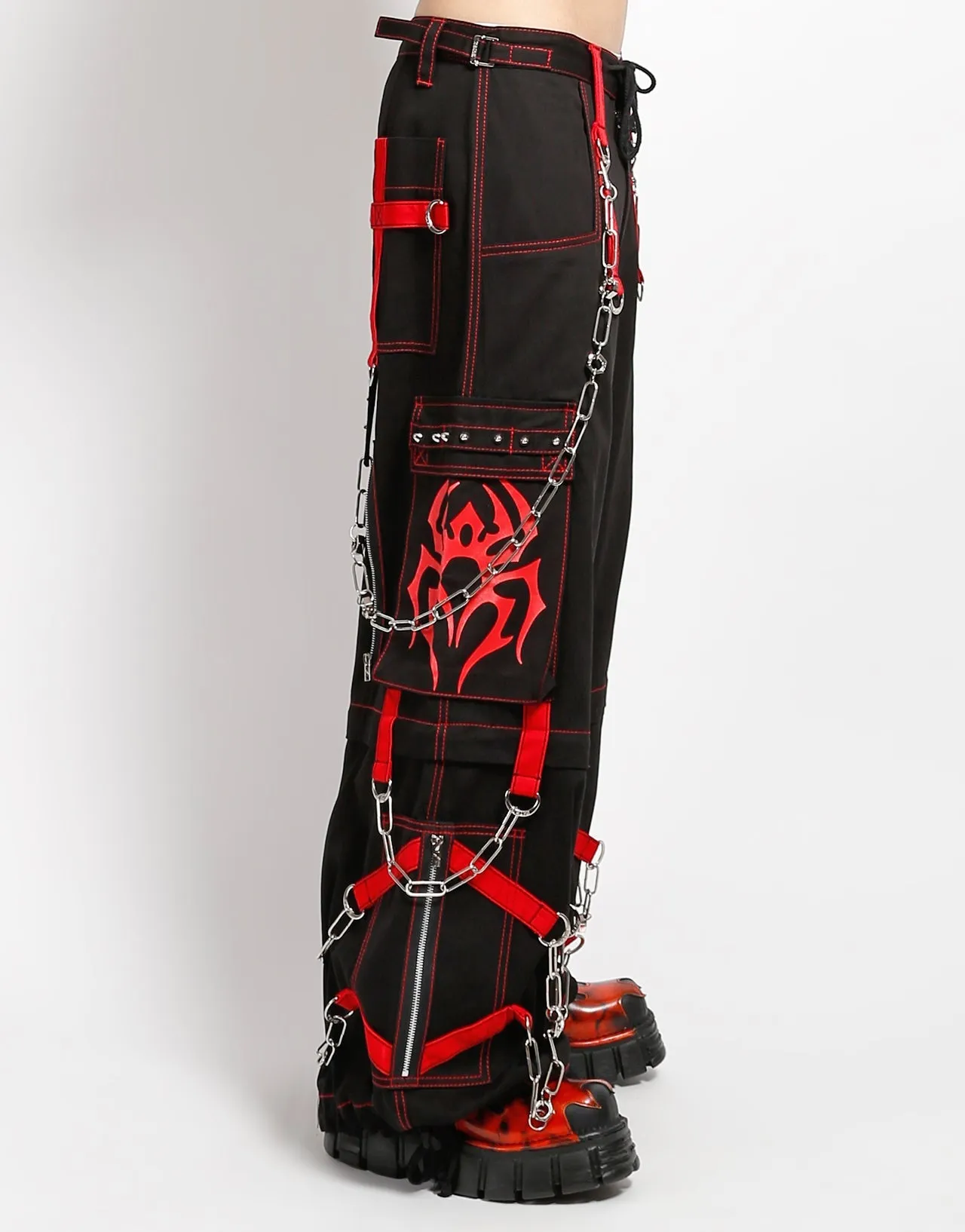 SPIDER ZIP OFF PANT RED