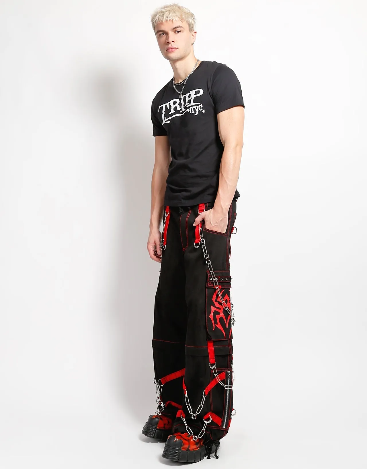 SPIDER ZIP OFF PANT RED