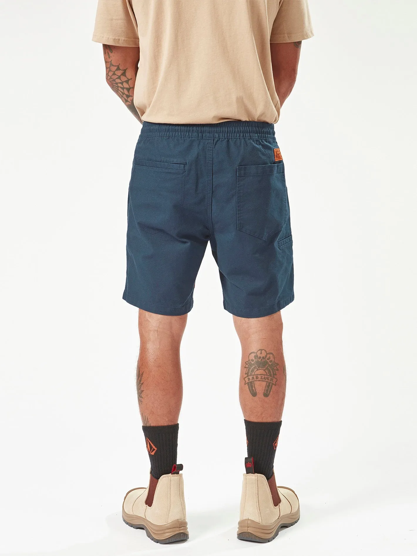 Volcom Workwear Caliper Elastic Waist Shorts - Navy