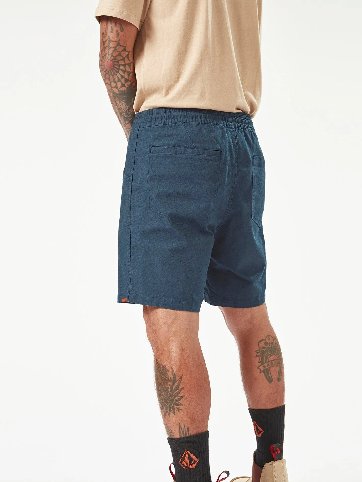 Volcom Workwear Caliper Elastic Waist Shorts - Navy