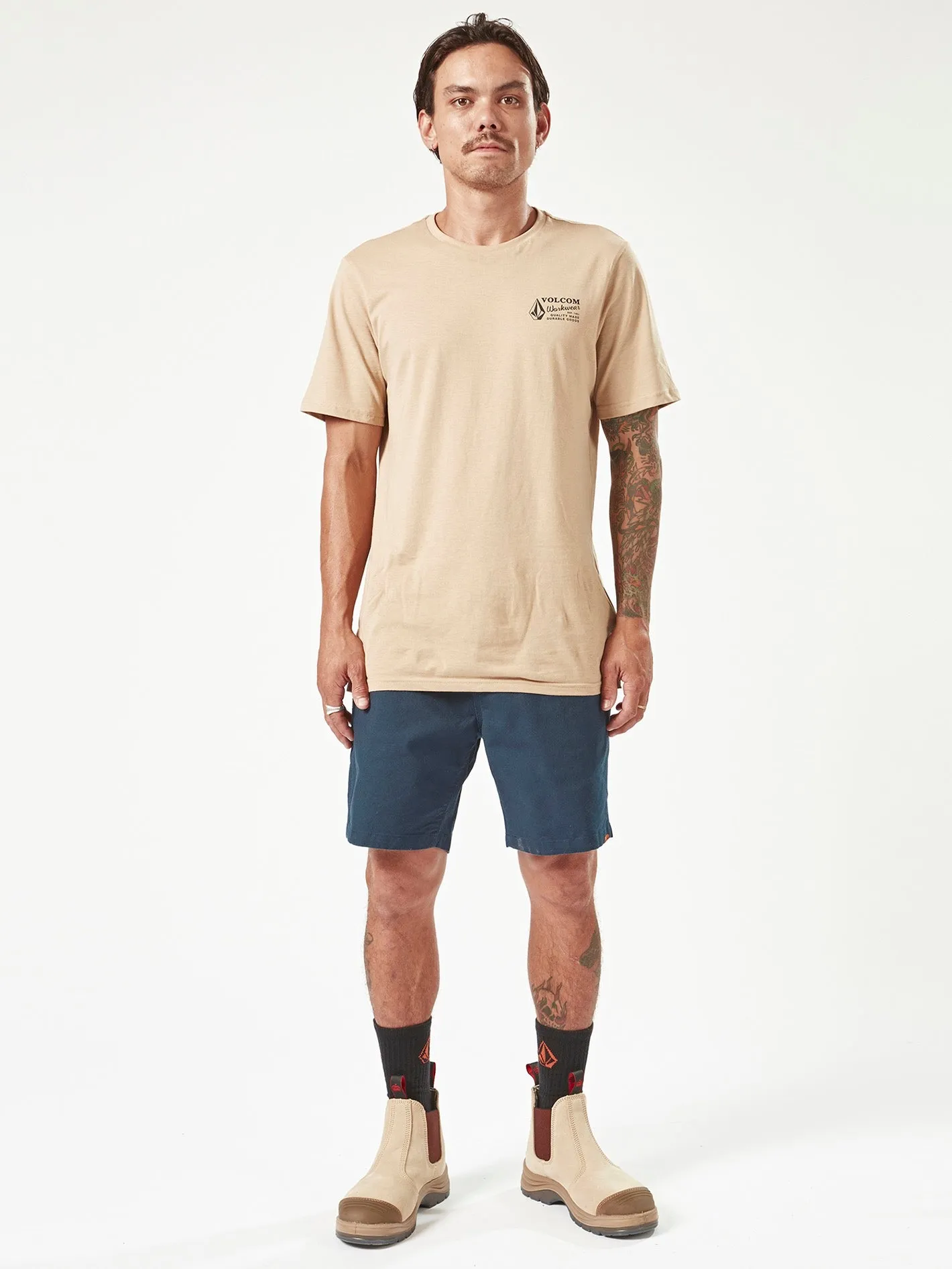 Volcom Workwear Caliper Elastic Waist Shorts - Navy