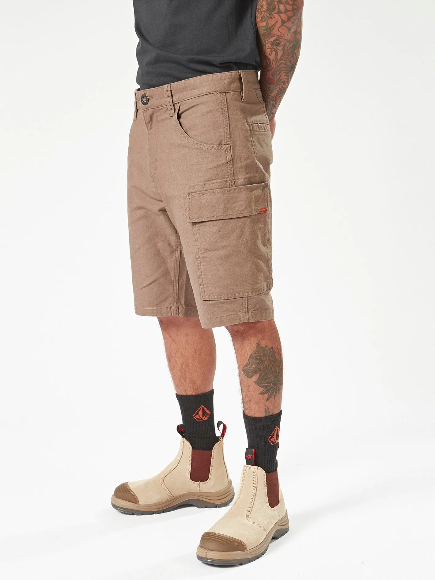 Volcom Workwear Caliper Work Shorts - Brindle