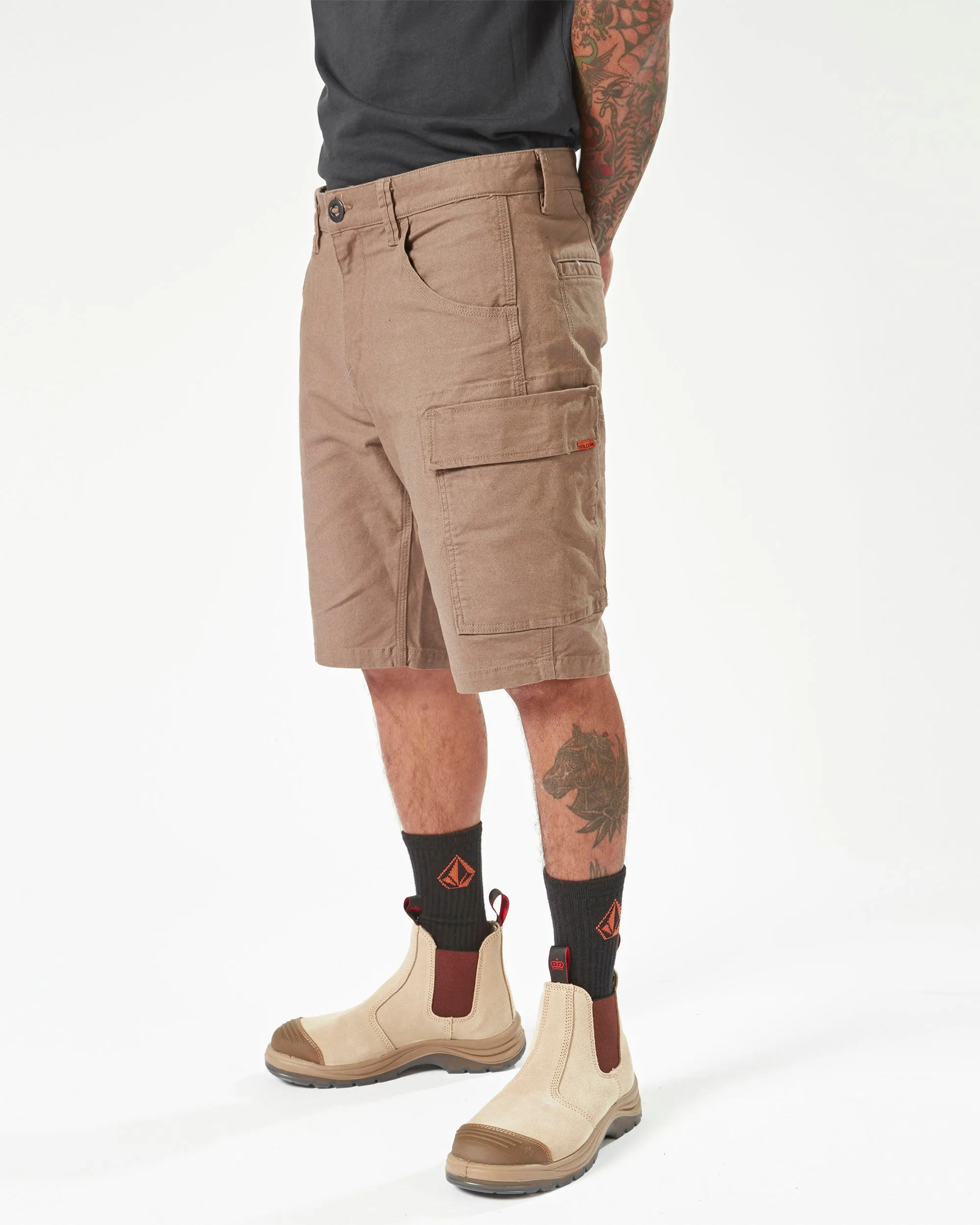 Volcom Workwear Caliper Work Shorts - Brindle