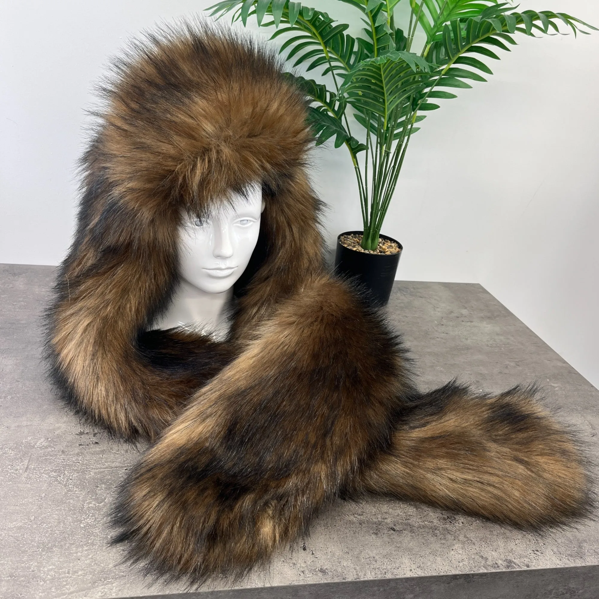 Women's Faux Fur Hat Brown